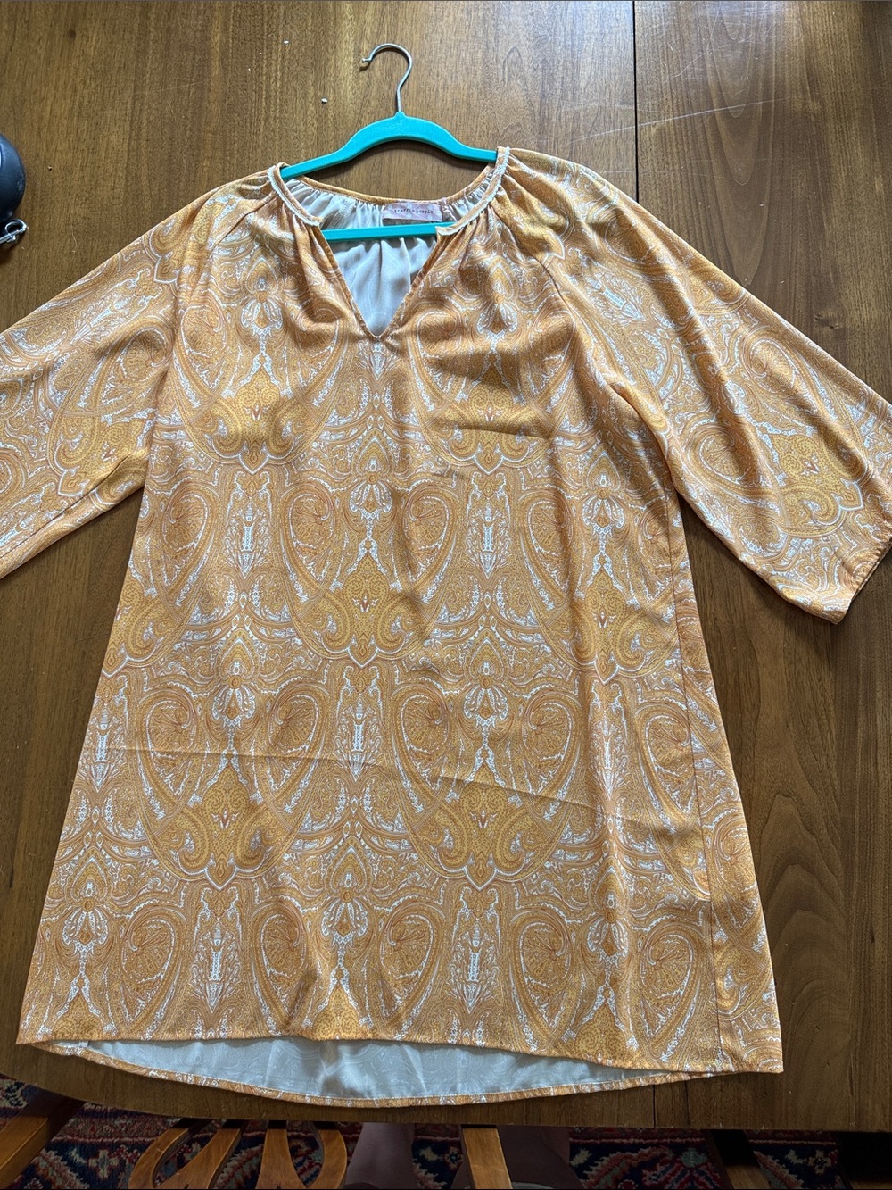 Traffic People Mustard Yellow Paisley Dress